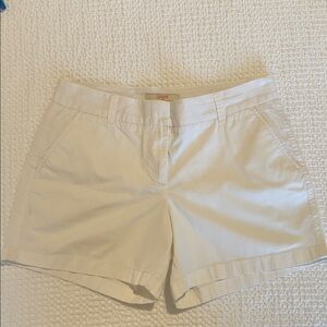 J. Crew Women's White Cotton Bermuda Shorts
